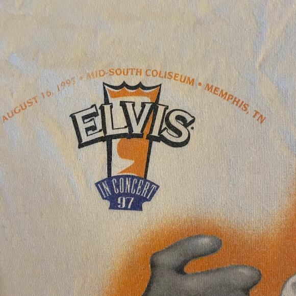 Vintage ELVIS PRESLEY 1997 T-Shirt Cronies White XL graceland hollywood casino - Picture 14 of 15